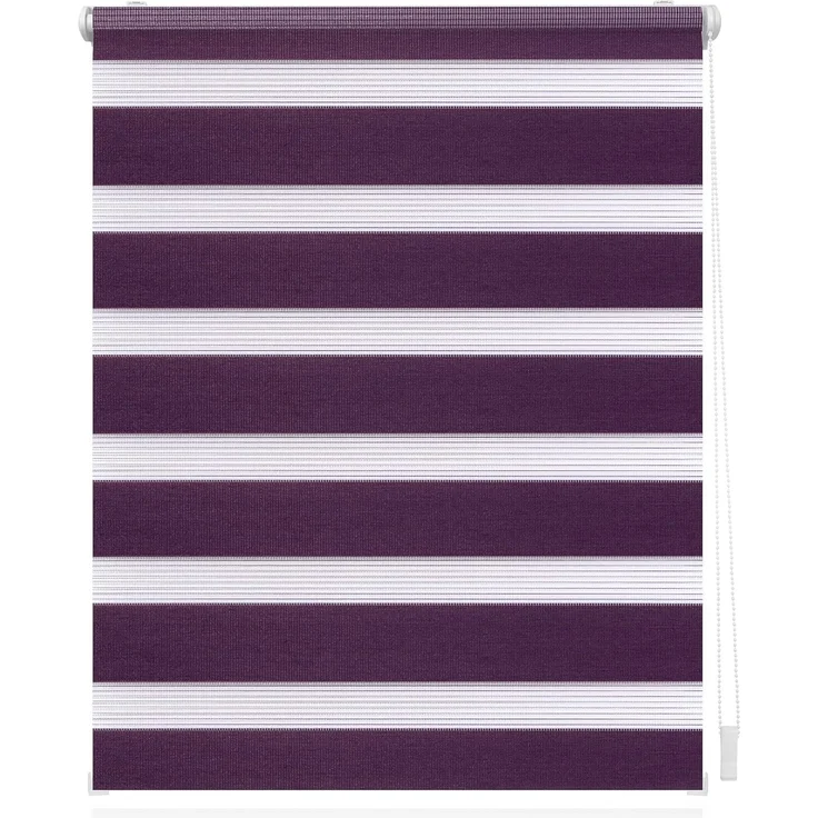 Lichtblick Sonnenschutzsysteme GmbH Doppelrollo Kopenhagen 70 cm x 220 cm (BxL) Brombeer modernes Duo Rollo; Klemm- und schraubbar; Lichtdurchlässig und blickdicht – Bild 1