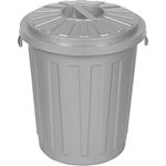  Keeeper Mülltonne mit Deckel, Kunststoff, Silber, 23 Liter