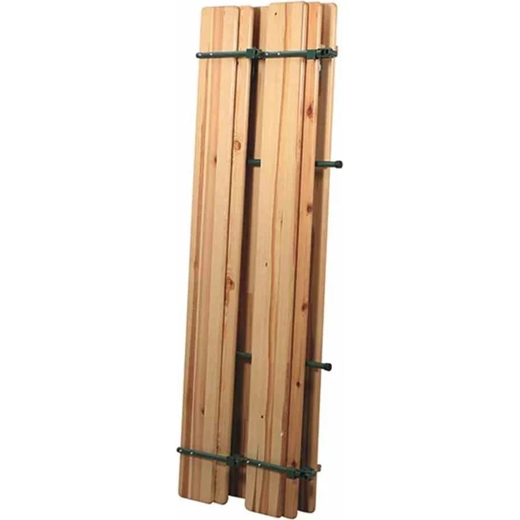 Fun Star Festzeltgarnitur mit Rückenlehne, 3-teilig, Holz natur / Stahl grün, 87 x 60 x 220 cm – Bild 5