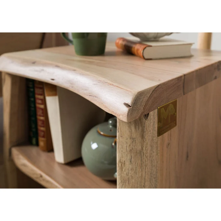 Nachttisch Akazie 45x40x45 natur lackiert PURE ACACIA #310 – Bild 4