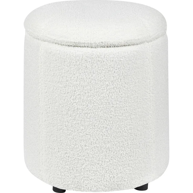 Pouf MARYLAND Cremeweiß Bouclé 38 cm 38 cm