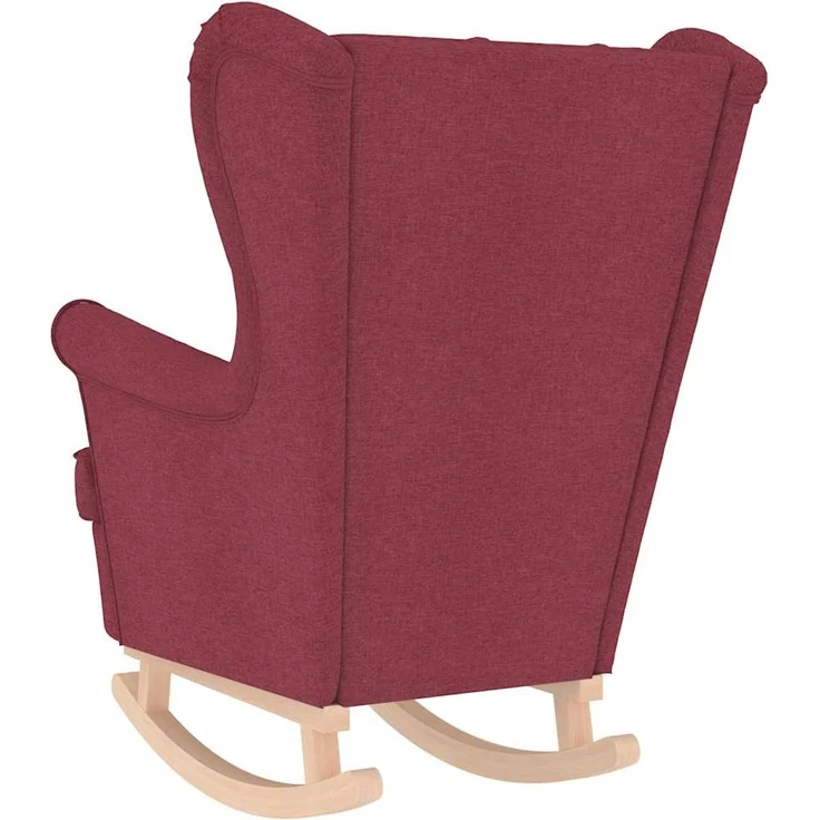 vidaXL Schaukelsessel Weinrot 74x90x102 cm Stoff 4016922 – Bild 5