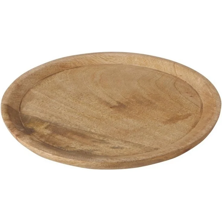 BOLTZE Tablett Boltze Teller Maino 2er Set Serviertablett Mango Holz Ã¸ 26-35cm – Bild 3