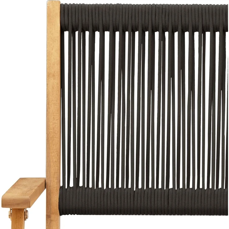 vidaXL Klappstühle, 8 Stück, schwarzes Massivholz Akazie 3214567 – Bild 9