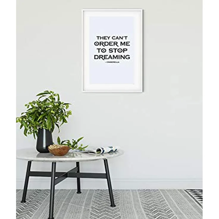 Komar Disney Wandbild Cinderella Quote, Kunstdruck 50x70cm, hochwertiger Druck, fotorealistisches Design für Kinderzimmer, ohne Rahmen, WB018-50x70 – Bild 2