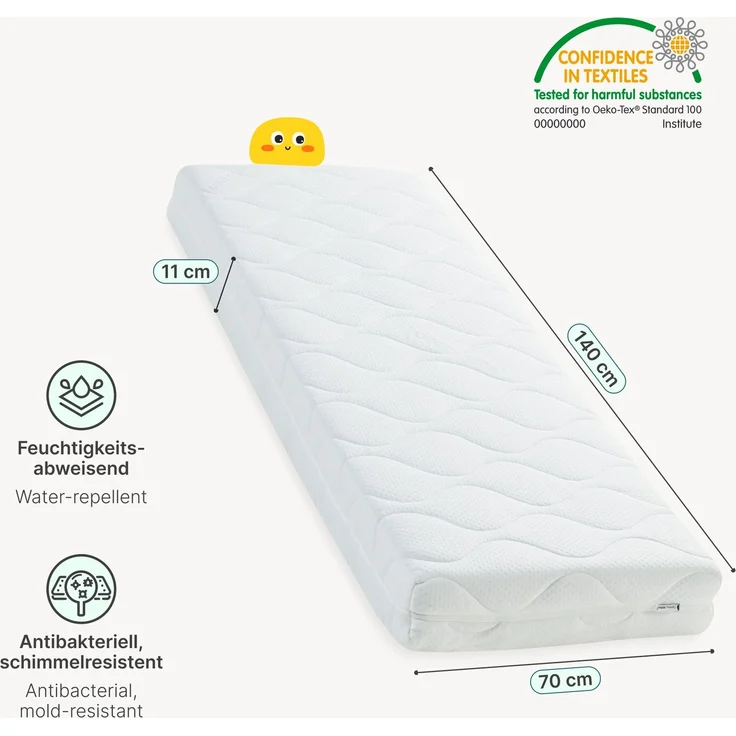 Kindermatratze 70x140 cm Kaltschaum neu. haus – Bild 2