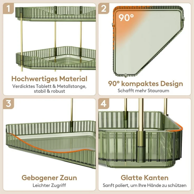 Lifewit Badaccessoire-Set Make Up Organizer, Schminktisch Organizer, für Parfüm Hautpflegemittel – Bild 3