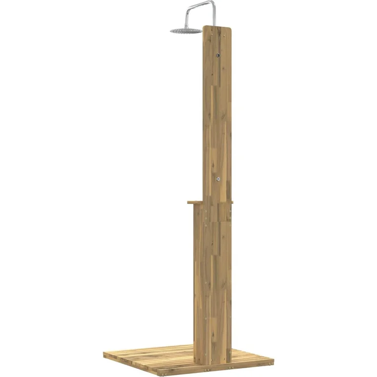 vidaXL Gartendusche 217 cm Massives Akazienholz und Edelstahl 903111 – Bild 5
