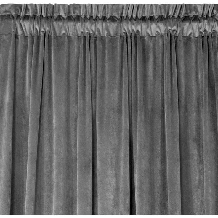 Samtvorhang Velours Vorhänge zum Wohnzimmer Prachtvoll Elegant stahl 140x270 cm Kräuselband – Bild 3