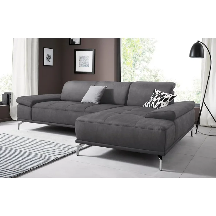 Places of Style Ecksofa Caluna L-Form, mit Sitztiefen- und Kopfteilverstellung
