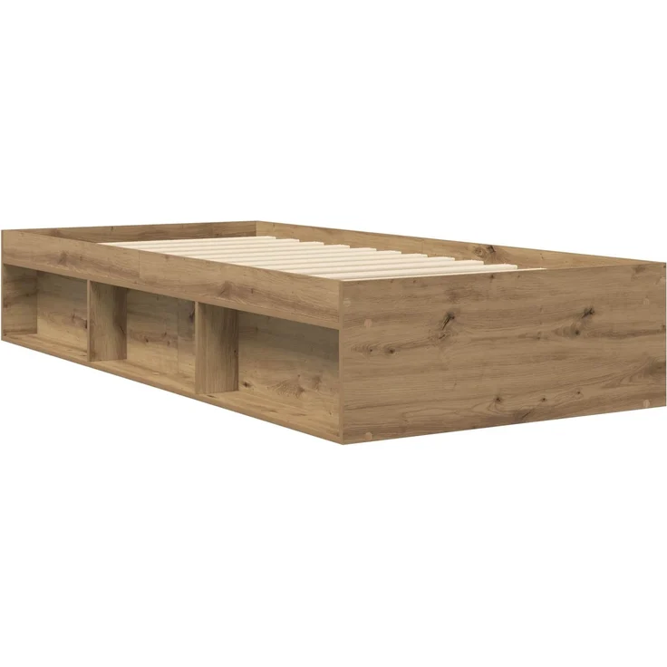 vidaXL Bettgestell mit Stauraum Kunsthandwerk Eiche 80 x 200 cm 3429524 – Bild 3