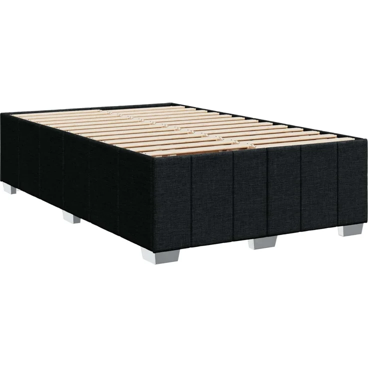 vidaXL Boxspringbett mit Matratze Schwarz 120 x 190 cm Stoff 3454094 – Bild 5