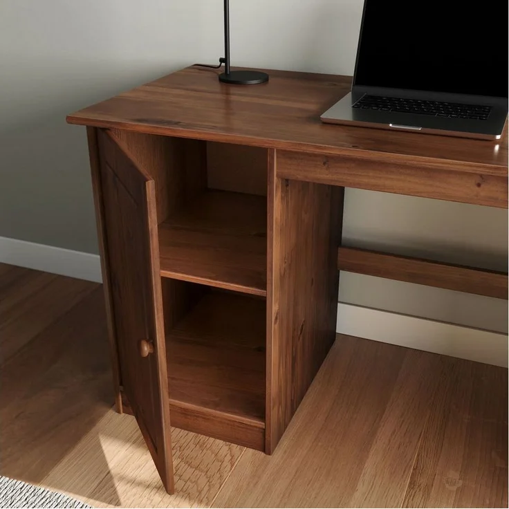 IDIMEX Schreibtisch MANAGER, Bürotisch mit Stauraum, 4 Schubladen & Fach Massivholz Kastanien farb – Bild 3