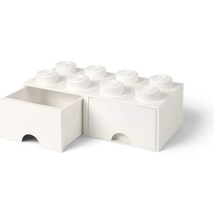 Room Copenhagen 'LEGO Storage Brick 8' Aufbewahrungsbox weiß mit 2 Schubladen