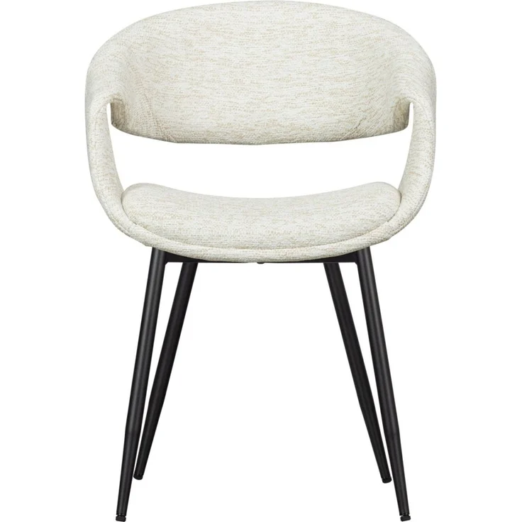 Esszimmerstuhl Yossi aus Webstoff, modernes Design, Natur Schwarz, gepolstert und komfortabel – Bild 2