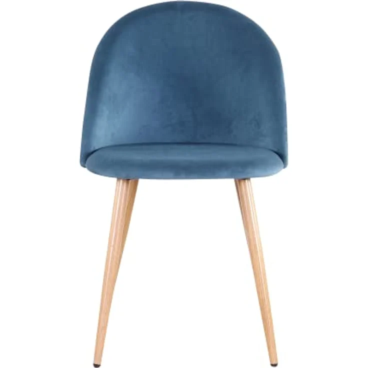 GrandCA HOME 2er Set Esszimmersessel, 2er-Set Samt Esszimmerstühle mit Eisenbeinen in Holzoptik, vielseitig für Büro, Café, Küche, Wohnzimmer, Schlafzimmer (Blau,2) – Bild 5