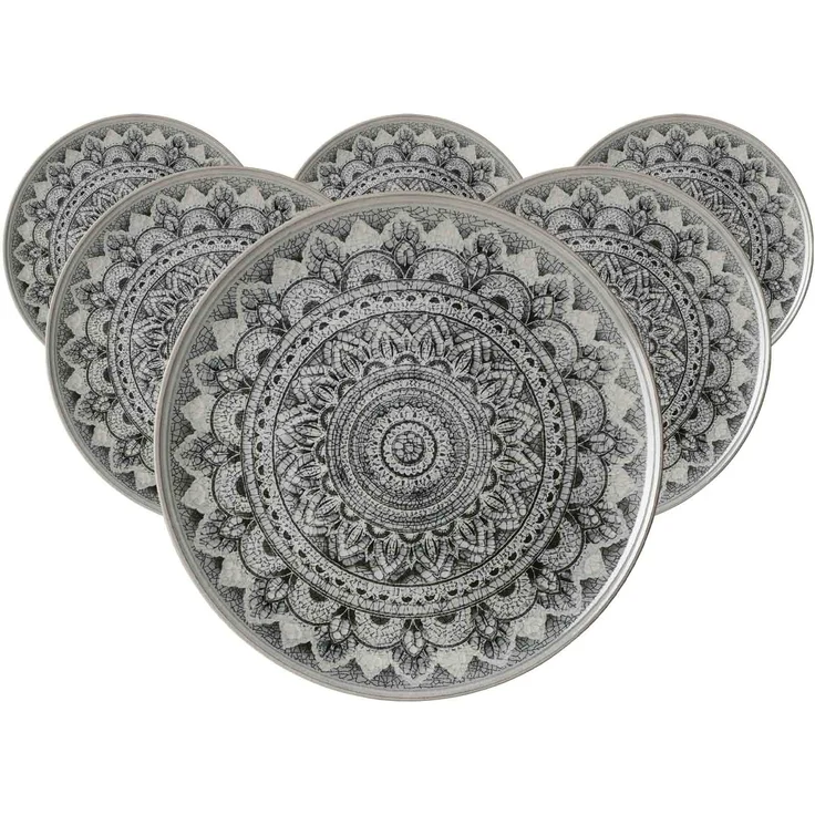 Ritzenhoff & Breker Rimini Platzteller ø 32 cm Mandala Stone 6er Set – Bild 1