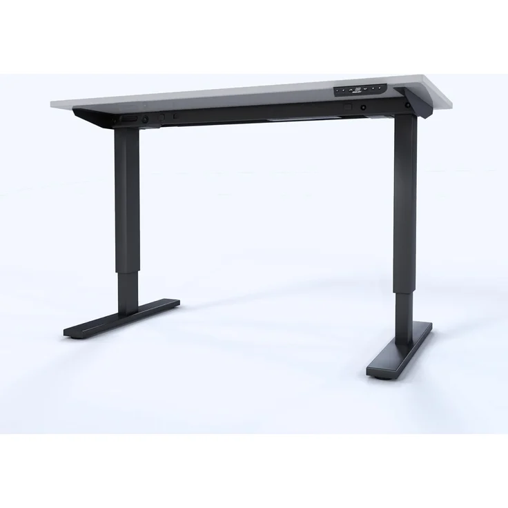 Bisley Home Tisch, Metall, Gestell 333 schwarz Platte 007 lichtgrau weiß, Medium – Bild 2
