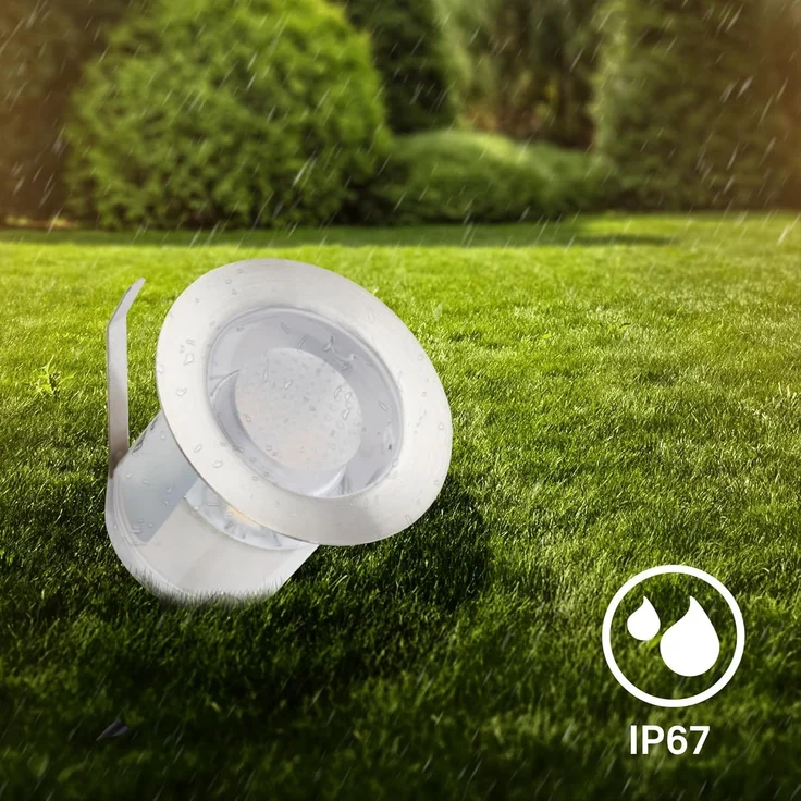 Briloner LED Außen-Bodenstrahler Kebony Connect to Shine 3er Starterset 0,6W warmweiß – Bild 7