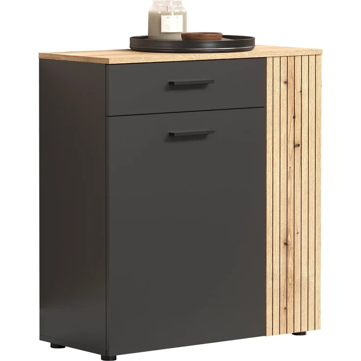 Schuhschrank Esteban in grau und Eiche Evoke 80 cm – Bild 4