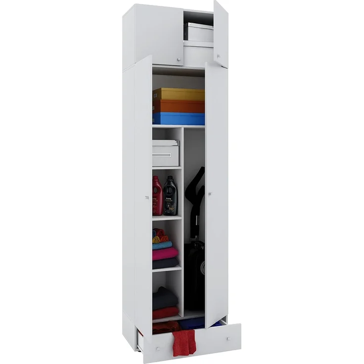 VCM Mehrzweckschränke Vandol 912277 Weiß B. 70 x H. 237 x T. 40 cm – Bild 1