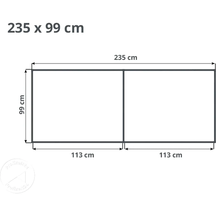 GFP Aluminium Hochbeet KINGSIZE DANIELA - 235 x 99 x 77 cm - Alu natur, Stecksystem, langlebig – Bild 5