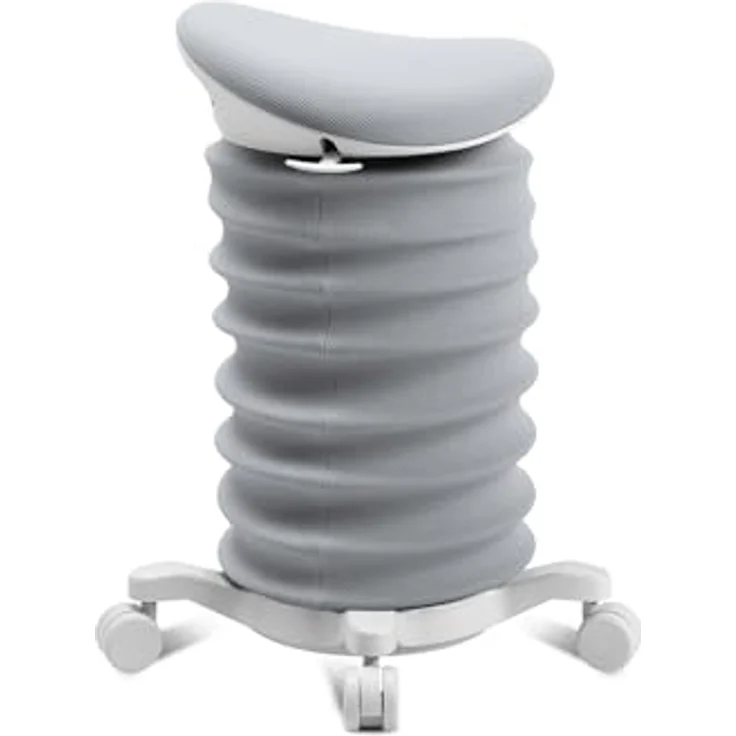 TOPSTAR Sitness 4D mit Rollen - AGR-Zertifiziert Dynamischer Sitzhocker Papyrus - grau Stoff HI8, ergonomischer Bürohocker - höhenverstellbar - stärkt den Rücken - entlastet die Bandscheiben – Bild 4