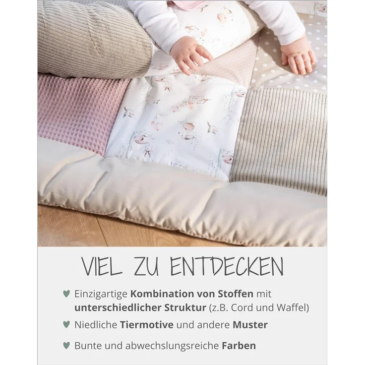 ULLENBOOM ® Wickelauflage 85x75 cm Märchenwald (Made in EU) - Wickelunterlage Waschbar und für Unterwegs geeignet, Bezug: 100% OEKO TEX Baumwolle, Wickeltischauflage 75x85 – Bild 6