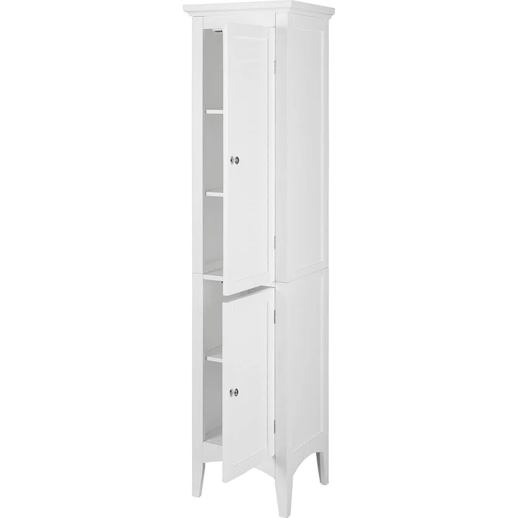 Versanora Badezimmer-Hochschrank Badmöbel Badregal Holzschrank Weiß Teamson ELG-588 – Bild 11