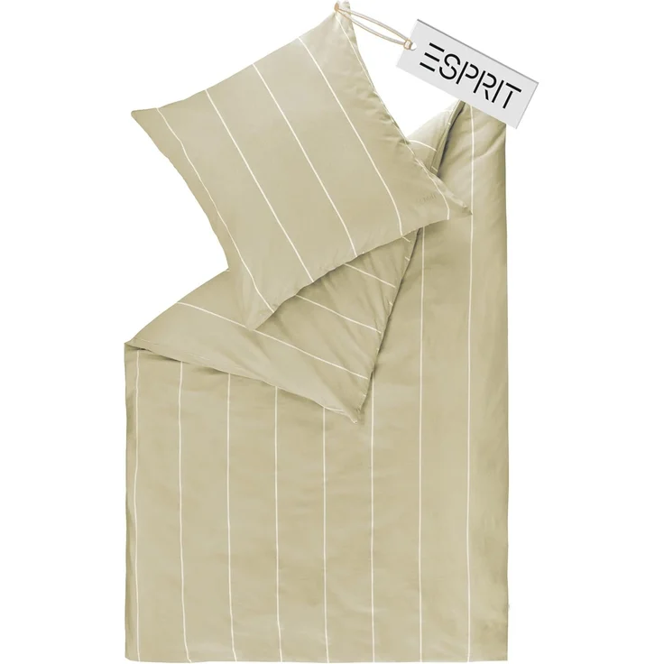 Esprit Bettwäsche HARPLINES Renforce Kissenbezüge und Bettwäsche, Baumwolle, 1 teilig, 155x220 cm in Beige