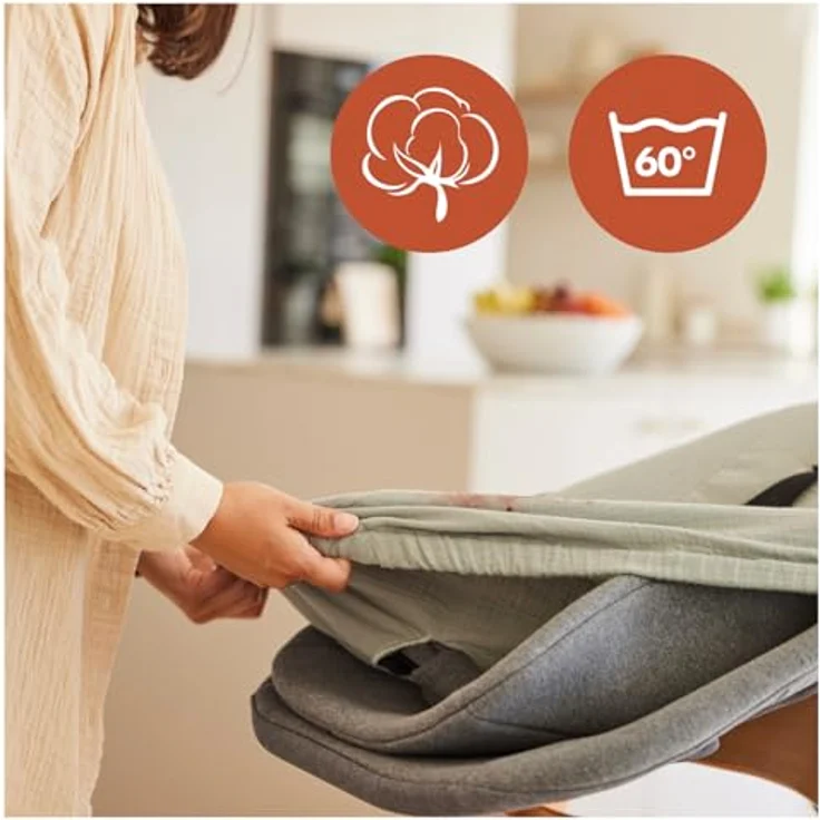 hauck All-in-One Baby Hochstuhl, Alpha Start N Grow Set Natural Dark Grey | Babywippe, Sitzverkleinerer, Sitzpolster, Klick-Essbrett, Spielbrett mit 3 Spielaufsätzen, Mitwachsend ab Geburt bis 90 kg – Bild 8