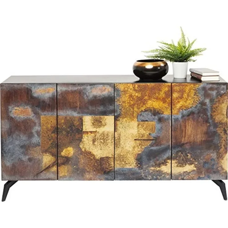 Kare Design Sideboard Oxy, Metall Sideboard im Industriallook, handgefertigtes Unikat, außergewöhnliches TV- Board, (H/B/T) 80 x 150 x 41 cm