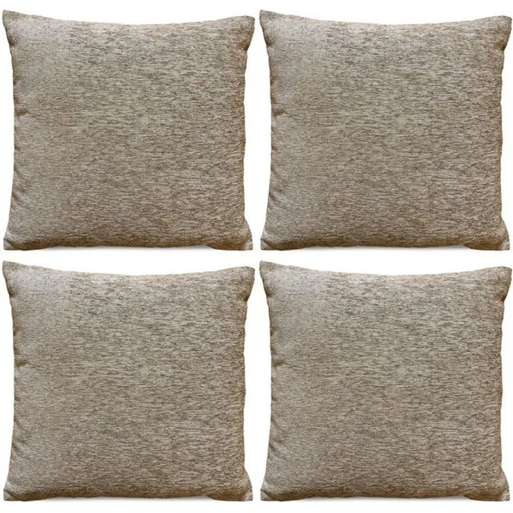matches21 HOME & HOBBY Kissenbezüge 4er Set Kissenhüllen 45x45 cm beige meliert als weiche Dekokissen, (4 Stück), Zierkissen-Bezüge für Sofa-Kissen, Couch-Kissen – Bild 4