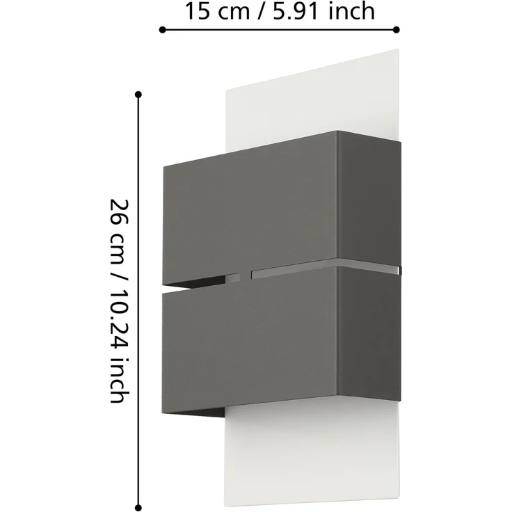 Eglo 93254 Aussen-LED KIBEA Up & Downlight weiß, anthrazit, LED max. 2X2,5W – Bild 4