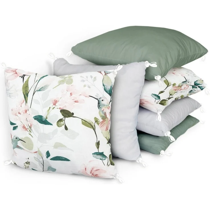 Amilian Bettnestchen 210 cm (6 Polster ca. 35 x 35 cm) Bettumrandung - Umrandungen, (Kissen als Nestchen, Kantenschutz), Umrandungen – Bild 5