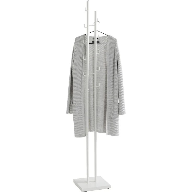 Garderobenständer >21353< in weiss, Metall - 29x176x29cm (BxHxT) – Bild 3