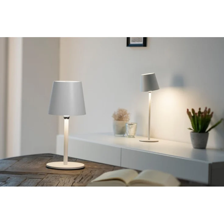 JUST LIGHT LED Tischleuchte BOTERIA - Set 2 Stück, inkl. Flaschenaufsatz, Memoryfunktion, LED fest integriert, Warmweiß, Akkubetrieben, aufladbar, magnetisch, dimmbar, In- und Outdoor – Bild 3