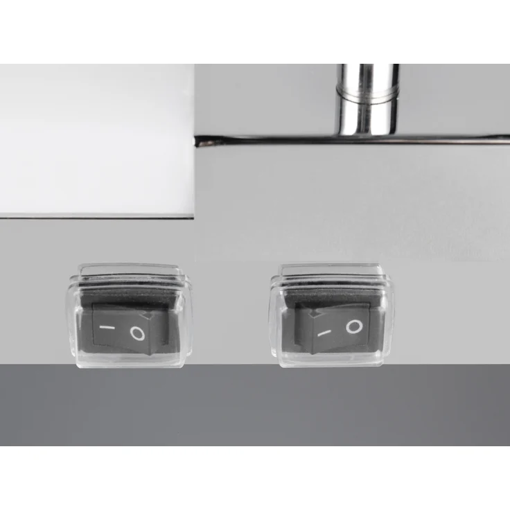 LED Bad Spiegelleuchte mit 2 Strahlern & Schalter, Chrom Breite 90cm – Bild 5