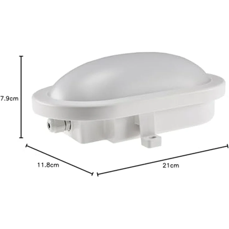 ChiliTec LED Oval-Armatur Feuchtraumleuchte IP44 12W 960lm – Bild 7