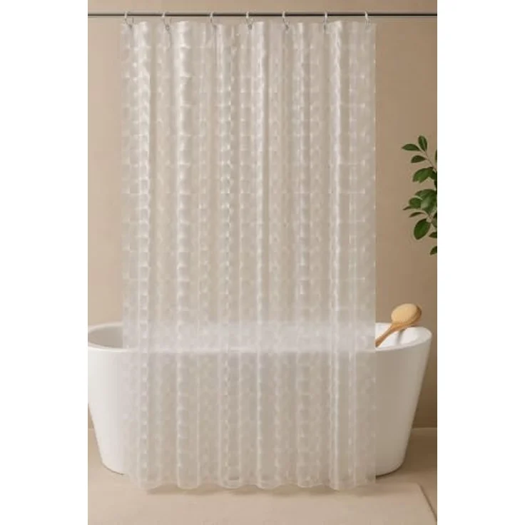 Euroshowers GmbH Duschvorhang 3D 180x200 Transparent, EVA Schimmelresistent Breite 180 cm – Bild 2