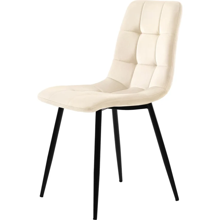 Esszimmer-Set 5-teilig Rechteck Tisch 117cm×68cm,4 beige Samtstühle Metallbeine moderner Küchentisch – Bild 7