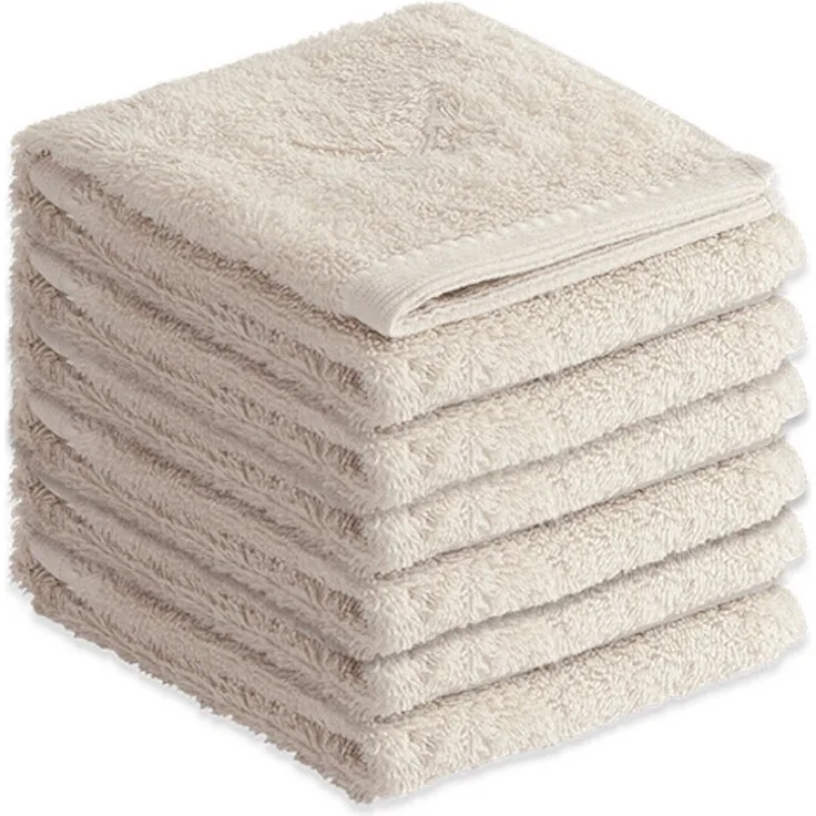 Sansibar Sylt Gästehandtücher Gästetücher 6er Set Frottier-Serie "Classic" (Set, 6-tlg), mit hochwertiger Sansibar Säbel-Stickerei, pflegeleicht