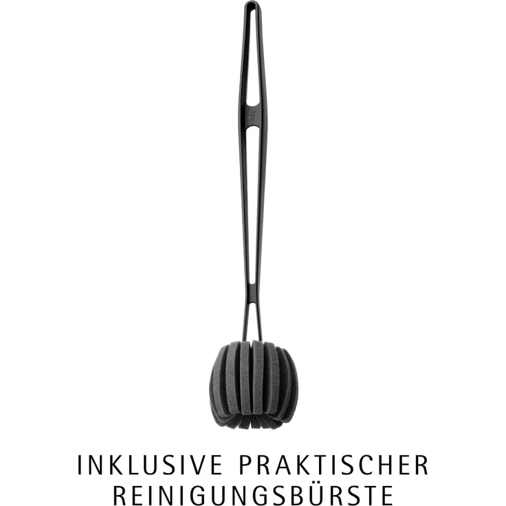 WMF Wasserkaraffe Basic, (Silikondeckel mit Closeup-Verschluss, 2-tlg, 1x Karaffe Glas mit Deckel, 1x Reinigungsbürste), (V 1,0l, Höhe 30,2 cm, Ø 8,8 6,0 9,5 cm) – Bild 3