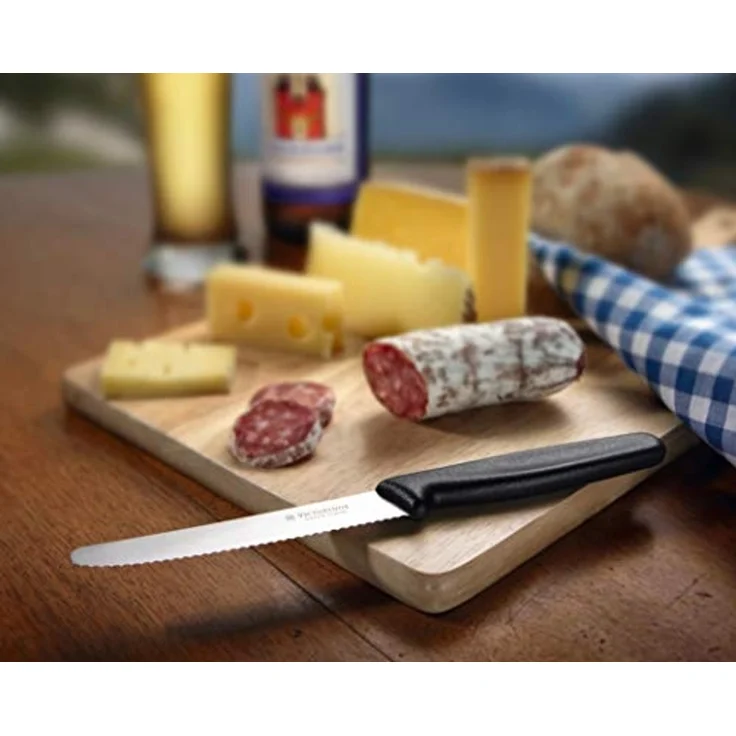 Victorinox | Tafelmesser mit Wellenschliff | Standard | scharfe Präzision | blauer Griff | 11 cm | ideal für Tomaten & Tischgebrauch – Bild 2