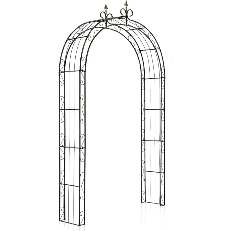 Rosenbogen AACHEN - 148x34,5x260cm, Metall, Bronze | Rankhilfe Rosen Rankgitter Gartendekoration – Bild 1