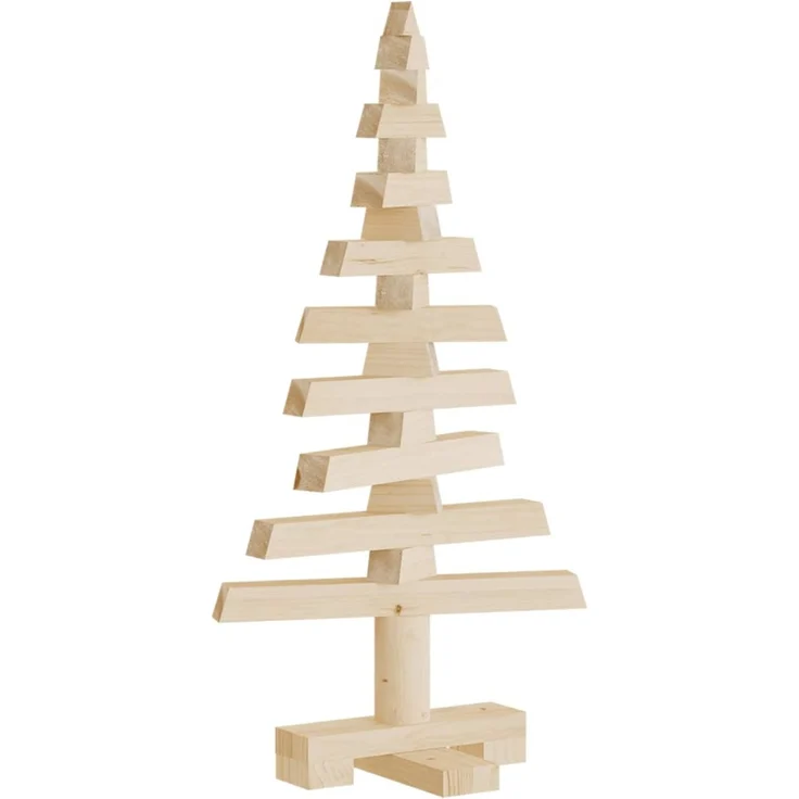 vidaXL Weihnachtsbaum Holz zum Schmücken 60 cm Massivholz Kiefer 357993 – Bild 3