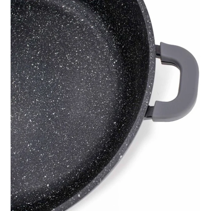 XXL Kochtopf mit Deckel ø44 cm mit Marmorbeschichtung ca. 23 L - Schwarz – Bild 3