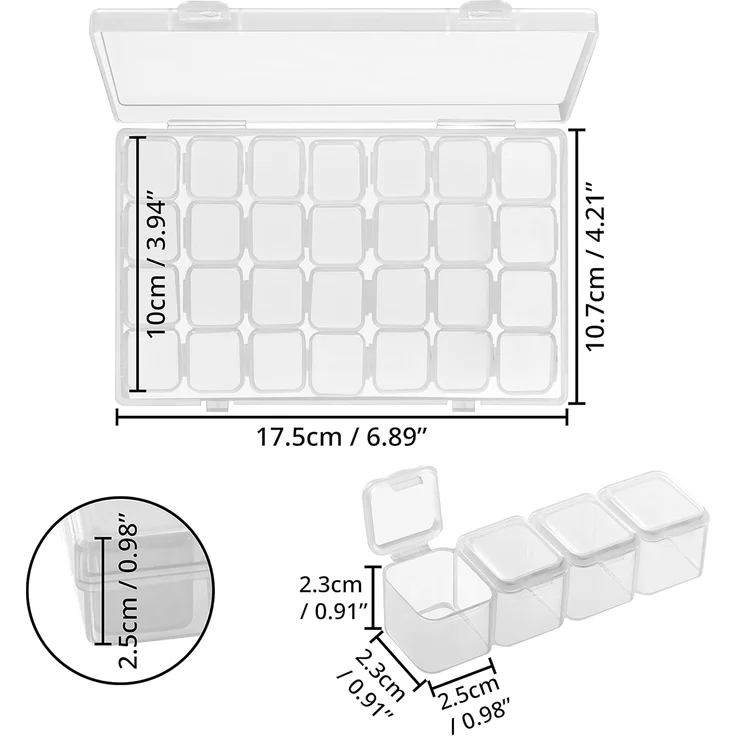 Belle Vous Schmuckständer Kunststoff Aufbewahrungsboxen für kleine Gegenstände (3er Set) (3 St) – Bild 2