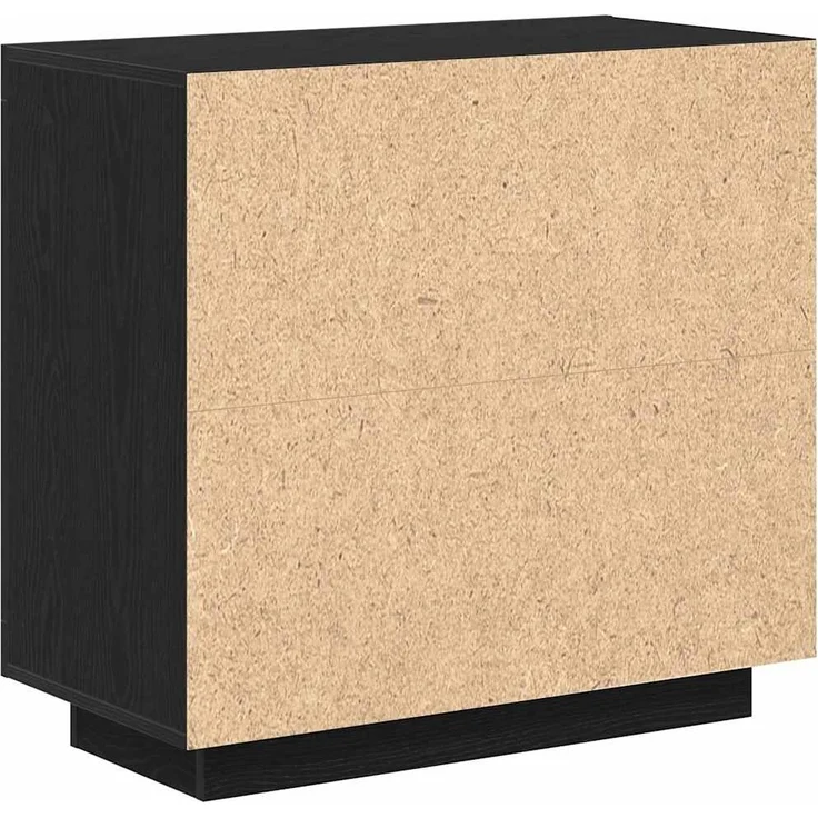 vidaXL Sideboard Schwarz Eichen-Optik 80 x 40 x 75 cm Holzwerkstoff 862749 – Bild 7