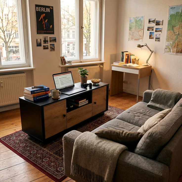 Couchtisch 100 x 50 x 45 cm, mit Schubladen, mit Ablagefächern, aus Spanplatte, Mattschwarz / Naturfarben – Bild 13